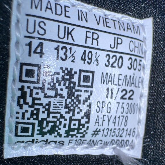 Mens Baseball Cleats Size 14 Black & White Adidas Icon V Boost Metal Spikes - Picture 7 of 9